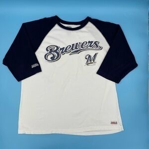 VTG MLB Embroidered Milwaukee Brewers Jersey Tee